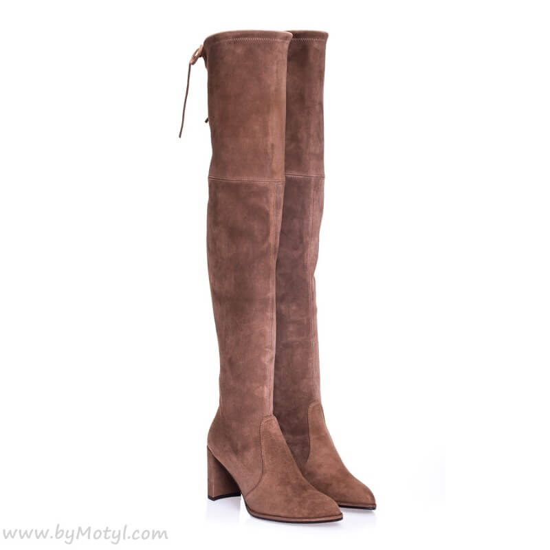 brązowe kozaki stuart weitzmannn