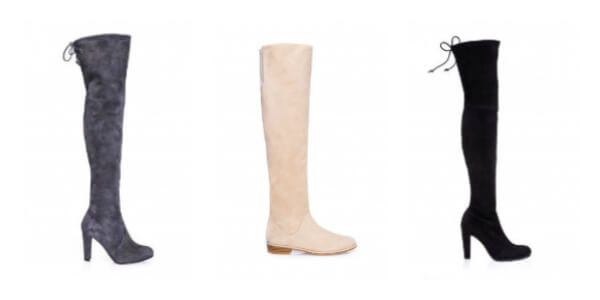 Trzy buty kozaki projektanta Stuarta Weitzmana